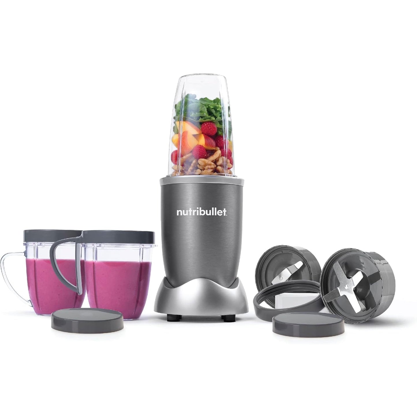 Nutribullet - Personal Blender - NBR-1212M - Nutrient Extraction - Grey - 1 Year Warranty