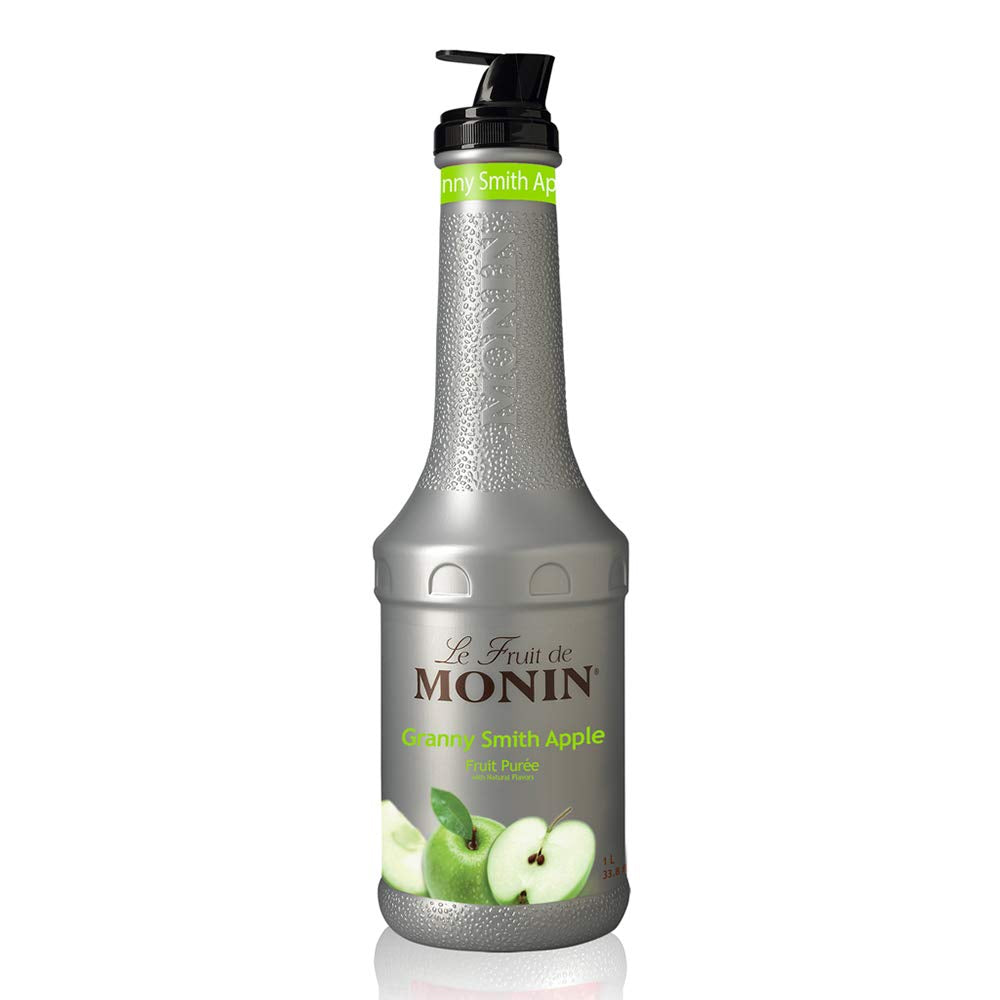 Monin - Granny Smith (Green) Apple Purée - Crisp & Sweet Flavor - 1 Liter - Le Fruit De Monin