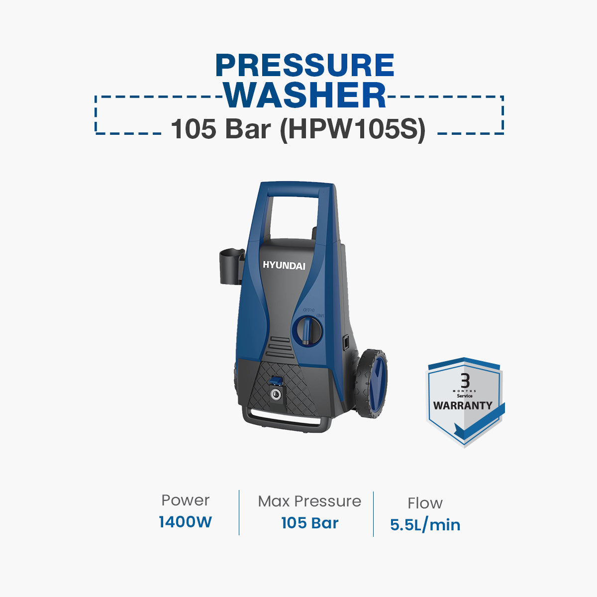 Hyundai - Pressure Washer -  HPW 105 S