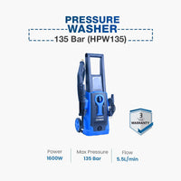 Hyundai -  PRESSURE WASHER 135 Bar (HPW135)