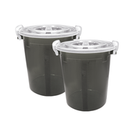 Handy Food Storage Container 2 pc set smoke - Large 16 liter