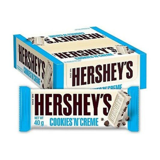 HERSHEY'S COOKIES 'N' CREME - Chocolate Bar - 40 GM - 24ct per Pack