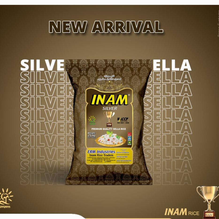 Inam Rice - Silver - Premium Quality Sella Rice - Double Steam - XL - 25 KG