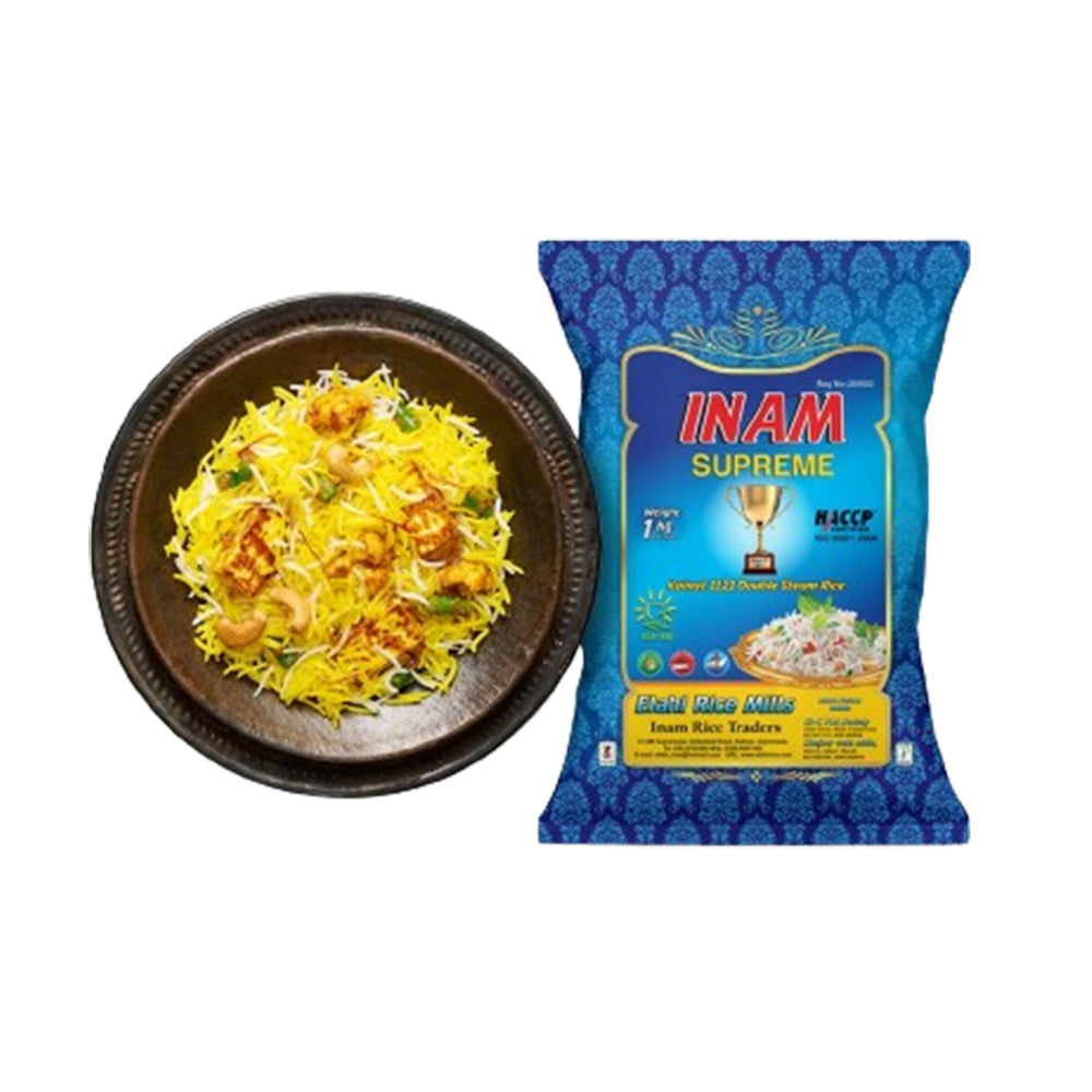 Inam Rice - Supreme - Kainat Basmati 1121 - XXL Double Steam Rice - 1 KG Pack