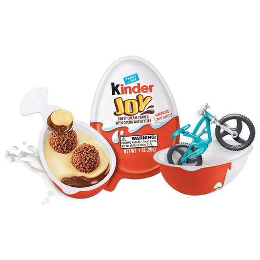 Kinder Joy - Sweet Cream Topped With Cocoa Wafer Bites + Toy - 20 g - 16 CT