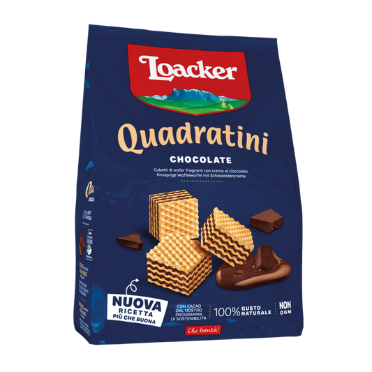 Loacker - Quadratini Wafer - Chocolate - 250gm - 18 CT