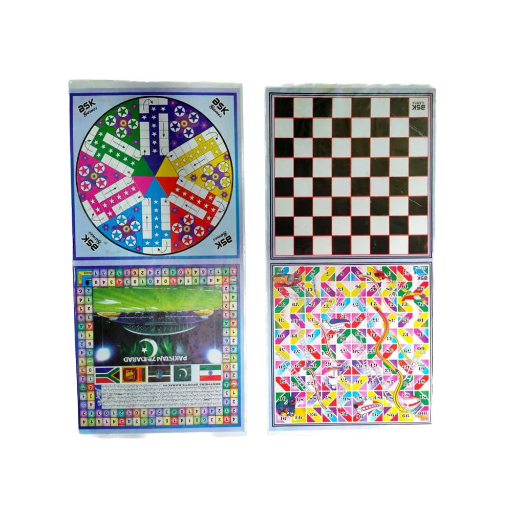 Giant Ludo Game - 24 x 24 inch -  Ludo Board Game + 4 Games