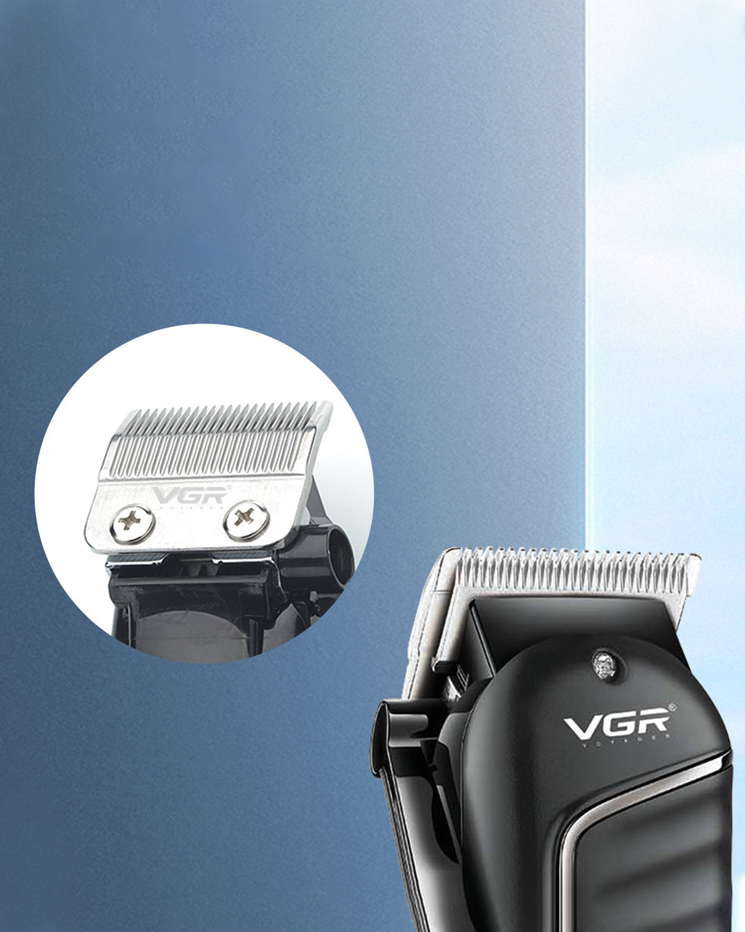 Professional Hair Clipper & Trimmer with LED Display - Black