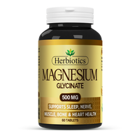 Herbiotics - Magnesium Glycinate - Supplement - 500 MG & 1000 MG - Muscle & Nerve Support
