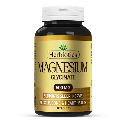 Herbiotics - Magnesium Glycinate - Supplement - 500 MG & 1000 MG - Muscle & Nerve Support