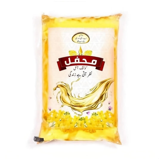 Mehfil - Canola - Pure Cooking Oil - 5 Litres - Pouch Pack