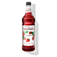Monin - Strawberry Fraise/Strawberry Syrup - Classic Sweetness- 1 Liter - Le Sirop De Monin