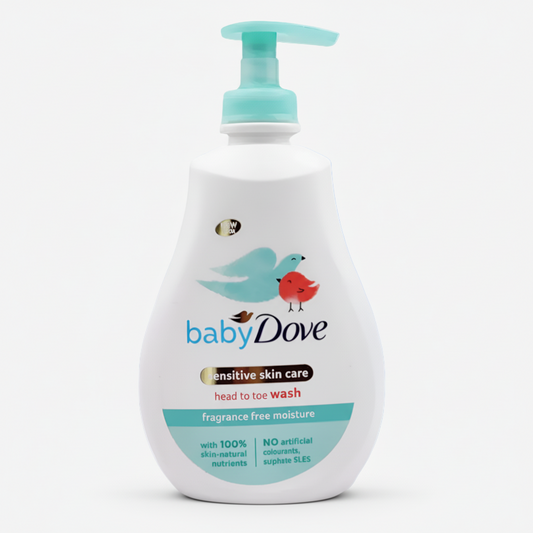 BABY DOVE - Sensitive Skin Care - Head to Toe Wash - Fragrance Free Moisture - 400ml