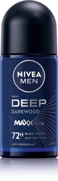 Nivea - Deep - Dark Wood - 48H - For Men - Deodorant Roll-On - 50 ML(1.7 fl)