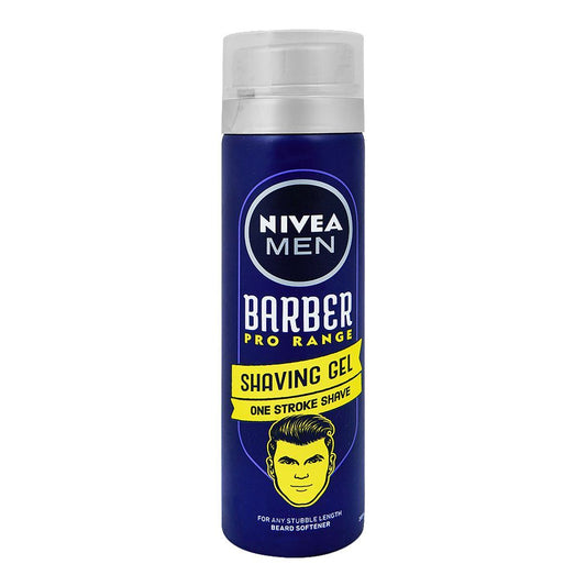 Nivea Men - Shaving Gel - Barber Pro Range - One Stroke Shave - Beard Softener - 200 ML