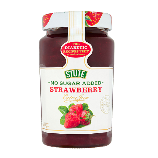 Stute - No Sugar Added - Strawberry Jam - 430 gm (UK)