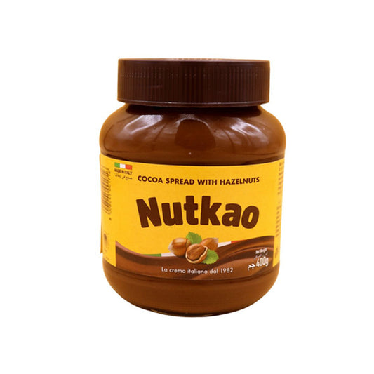 Nutkao - Cocoa and Hazelnut Spread - 400g - Glass Bottle