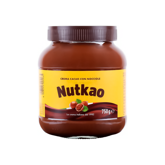 Nutkao - Cocoa and Hazelnut Spread - 750g - Glass Bottle