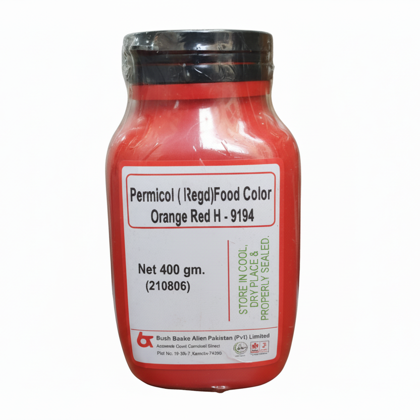 Bush Boake Allen - Orange Red H 9194 -Water Soluble Permitted Food Colour- 400 gm