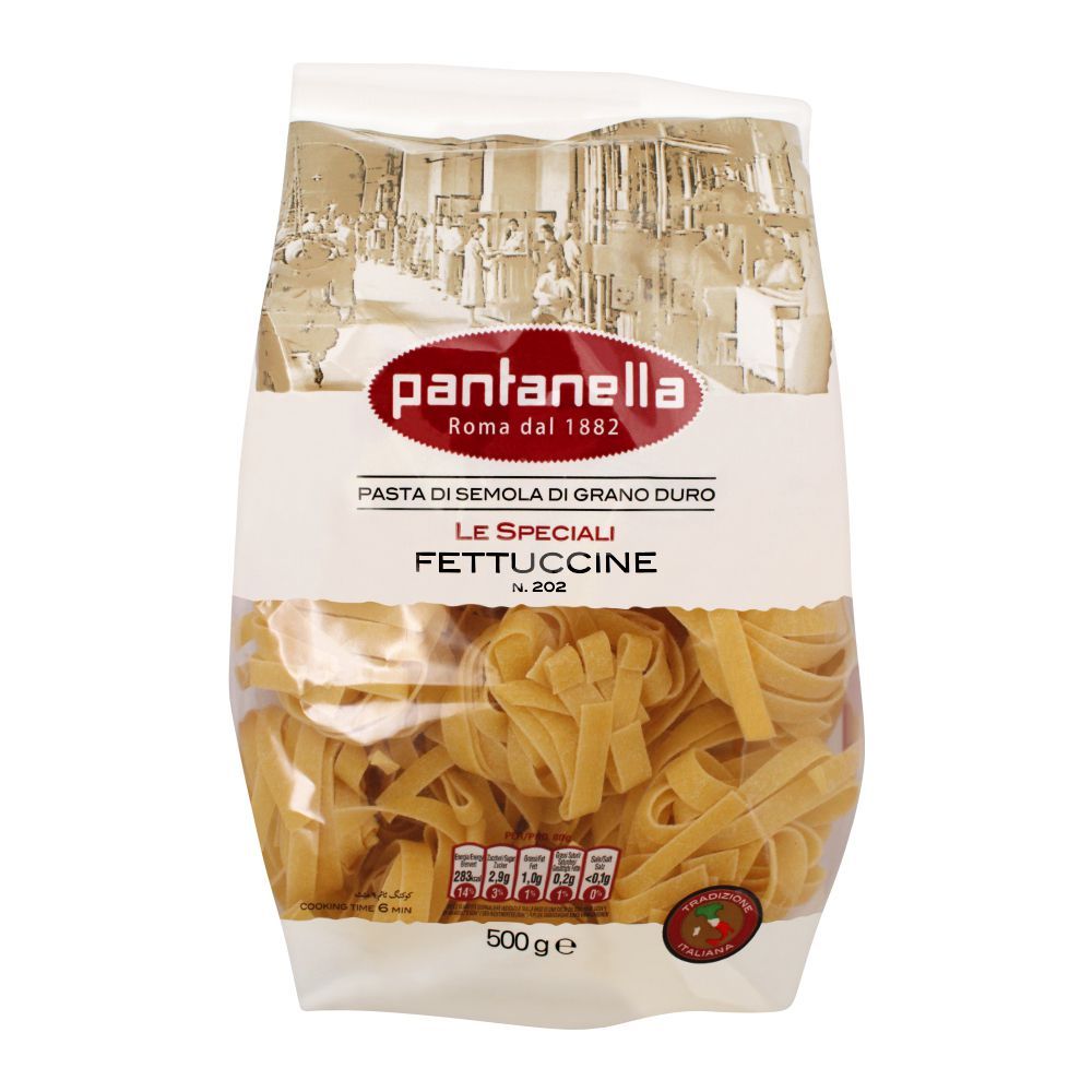 Pantanella - Fettuccine Pasta - Round Shape No. 202 - 500g x12ct