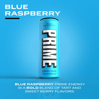 Prime Hydration - Blue Raspberry - Energy Drink - Zero Sugar - 330 ML (12 Pack)