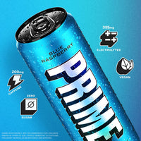 Prime Hydration - Blue Raspberry - Energy Drink - Zero Sugar - 330 ML (12 Pack)