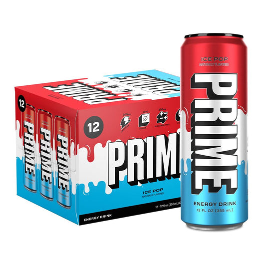 Prime Hydration - Energy Drink - Zero Sugar - Ice Pop - 330 ML (24 Pack)