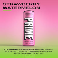 Prime Hydration - Strawberry Watermelon - Energy Drink - Zero Sugar - 330 ML (12 Pack)