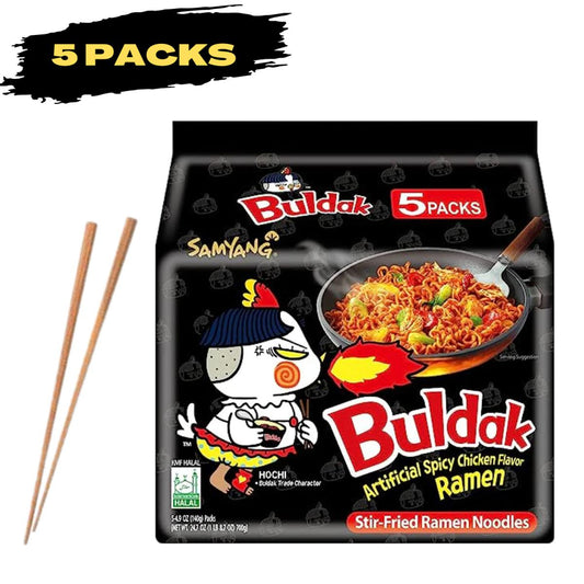 Samyang - Bulduk - Hot Chicken Ramen - Black - Noodles - 140G - Pack of 5