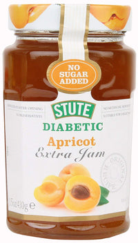 Stute - No Sugar Added - Apricot Extra Jam - Bottle - 430 Gram