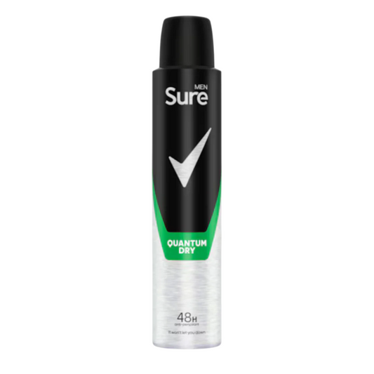 Men SURE - QUANTUM DRY - Deodorant Body Spray for Men - ( 1X6 ) 200ml