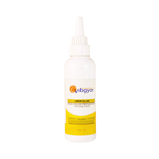 Vibgyor - Lemon Yellow Color - Permitted Food Color - E4222 - 110ML