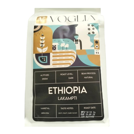 Voglia - Platino (Ethiopia 100% Arabica) - Dark Roast - Coffee Beans -1 KG