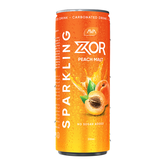 ZOR - Malt Drink - 330 ml x 12 - Peach Flavor - No Extra Sugar