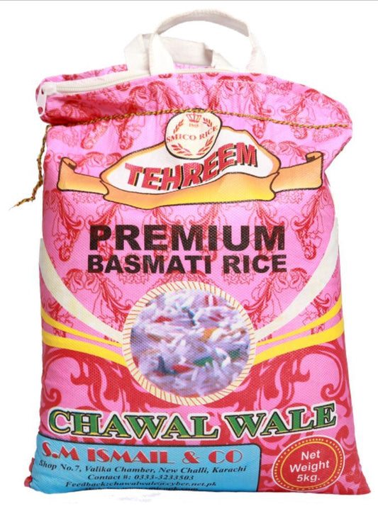 Chawal Wale - Tehreem - Premium Basmati - 1121 White rice - 5 KG