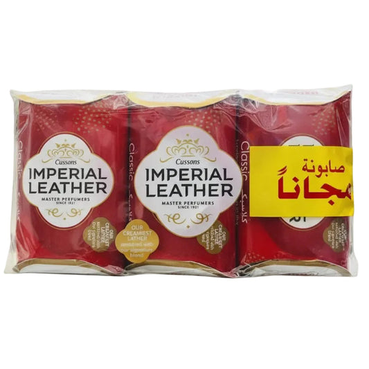 IMPERIAL LEATHER - Soap Bar Classic - Imported - Pack of 6 Bars, each 175g