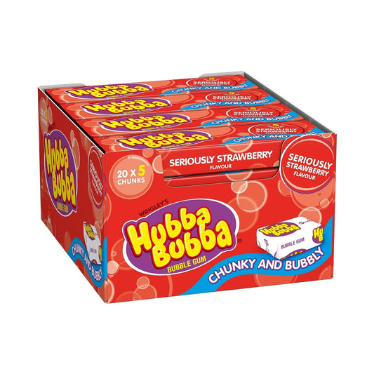 Wrigley's - Hubba Bubba - Bubble Gum - Seriously Strawberry - Box ( 20 X 35g ) - 700g