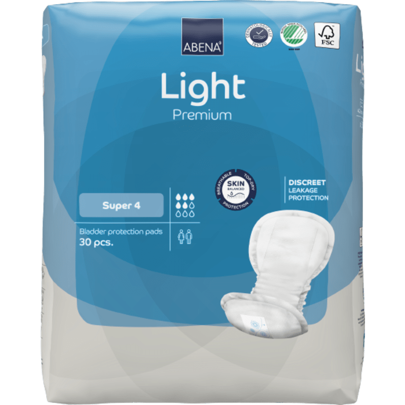 Abri San 4 (Abena Light Super 4) - Unisex - Pads - 20 x 42 cm - 30 pieces