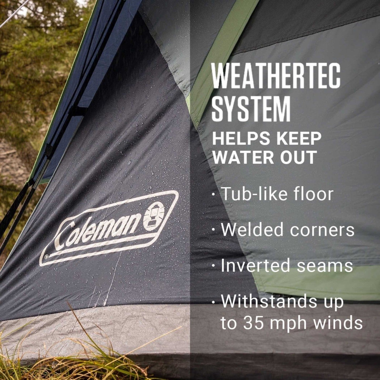 Coleman - 4-Person Dark Room™ Skydome™ Camping Tent