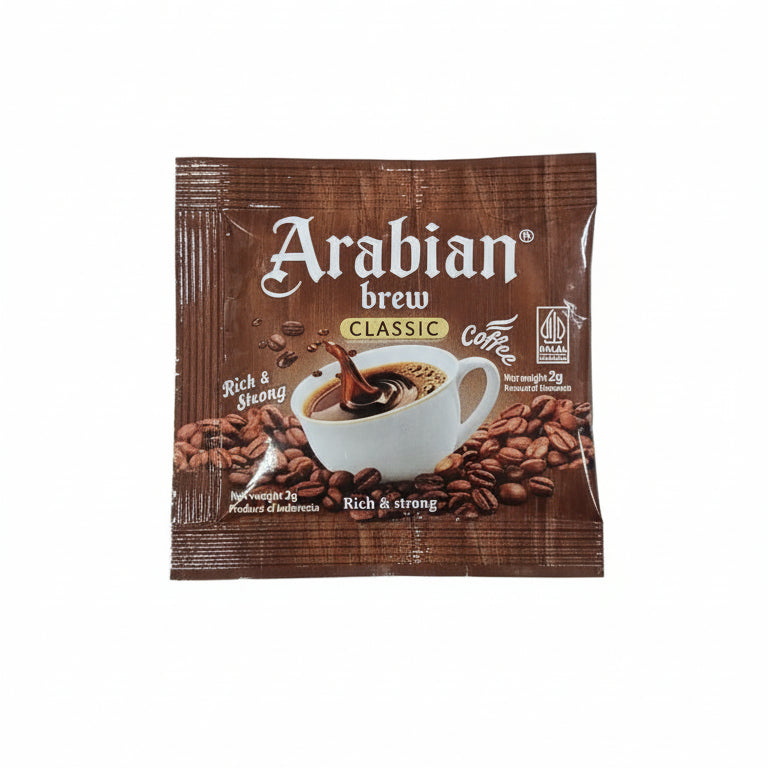 Arabian Brew - Classic Coffee - Instant - Sachets - 2gm -  (1 Carton - 600 Pcs)