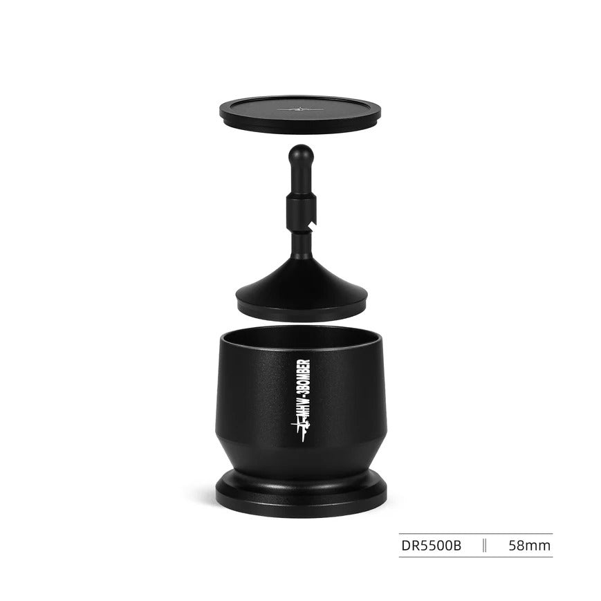 Coffee Cartel - MHW3 Bomber - HG-1 Dosing Funnel-58mm Universal - Black, Version 2.0, Aluminum - DR5500B