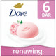 Dove Soap - Renewing Beauty Bar - Peony & Rose Oil All Skin - 106g - 6 Pack