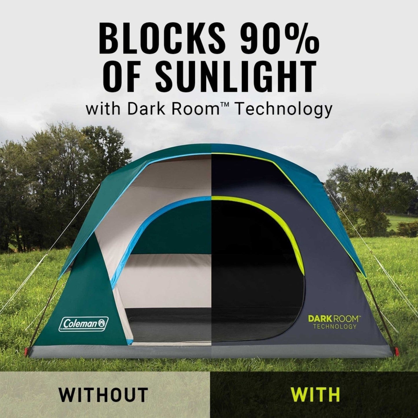 Coleman - 4-Person Dark Room™ Skydome™ Camping Tent