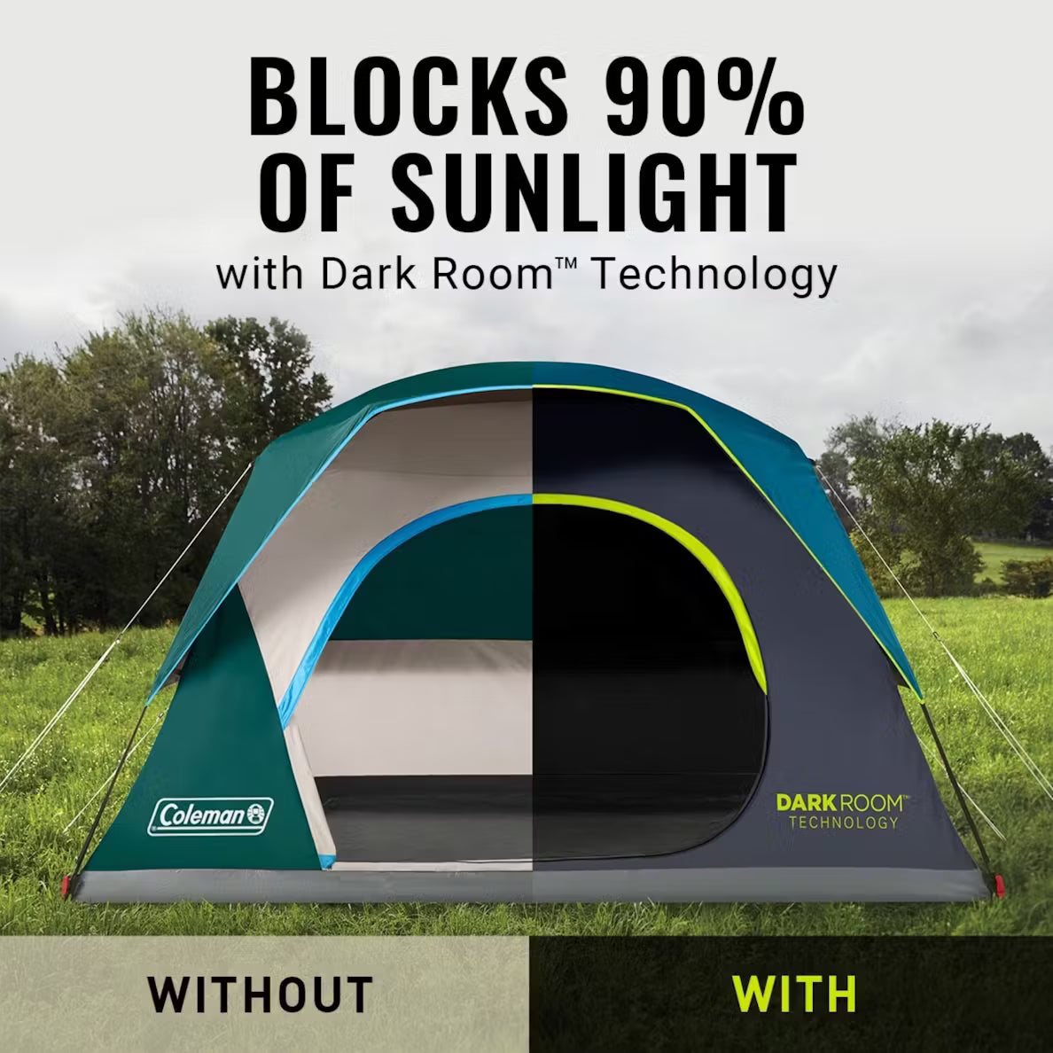 Coleman - 6-Person Dark Room™ Skydome™ Camping Tent
