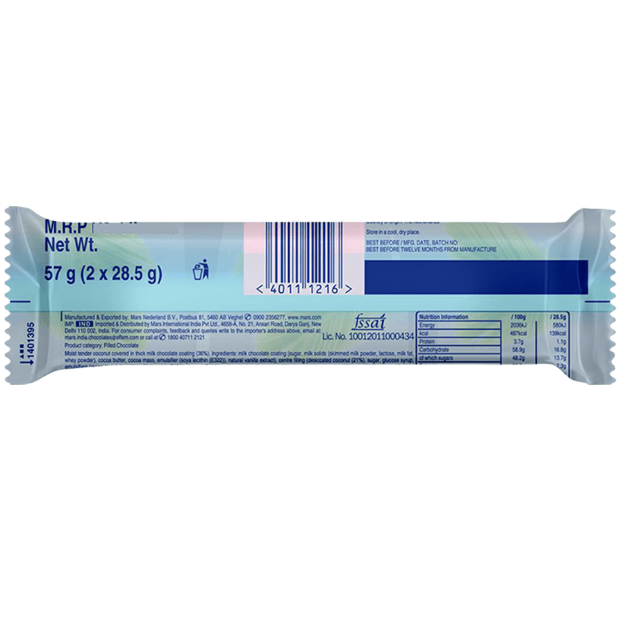 Bounty - Chocolate Bar - 57 gm (24 count)