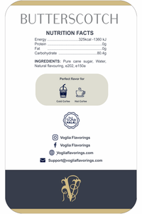 Voglia - Butterscotch - Coffee Syrups -1.05 L