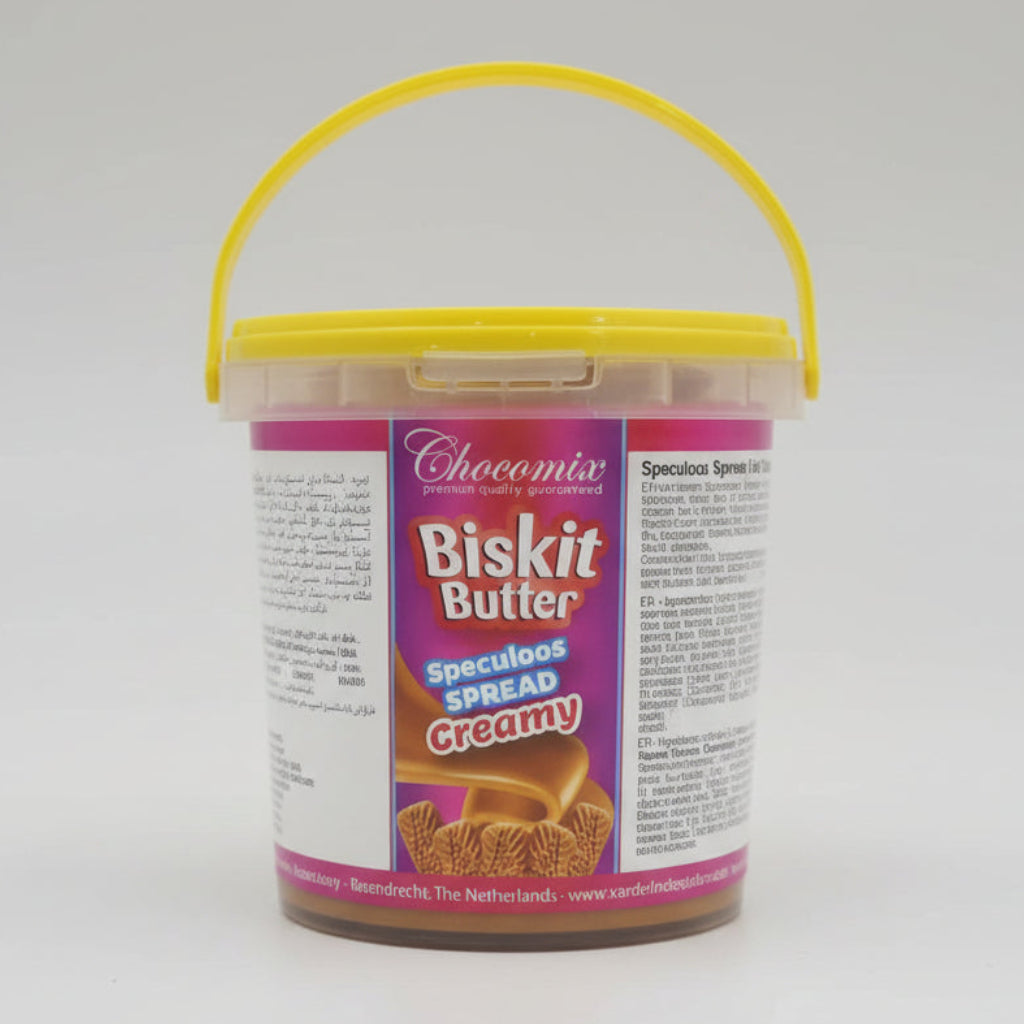 Chocomix - Biskit Butter - Speculoos Spread Creamy - 1KG - Bucket