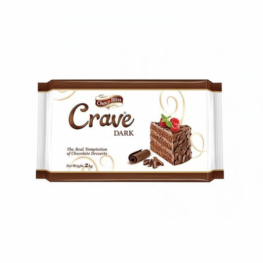 ChocoBliss - Crave Dark Slab - 2kg - High-quality ganache & garnishing