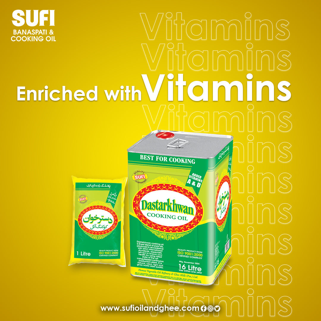 Sufi - Dastarkhwan - Cooking Oil - Canola Oil, Soyabean, Sunflower - 16L - Can
