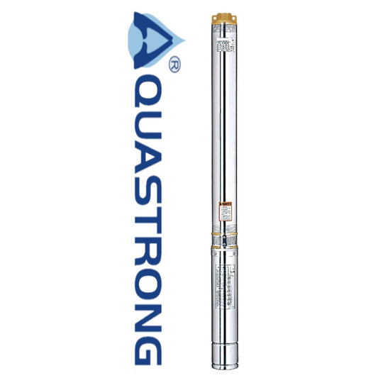 Aquastrong - 4SAM-3-30 - 2200 W - 3 HP  Stainless Steel Clean Water Deep Well - Bore Hole Submersible Pump With Controller